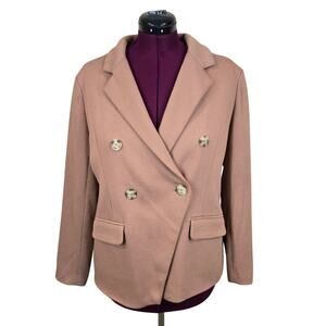 NEW NWT Women's Gibsonlook Brown Knit Blazer Jacket | Size XXL